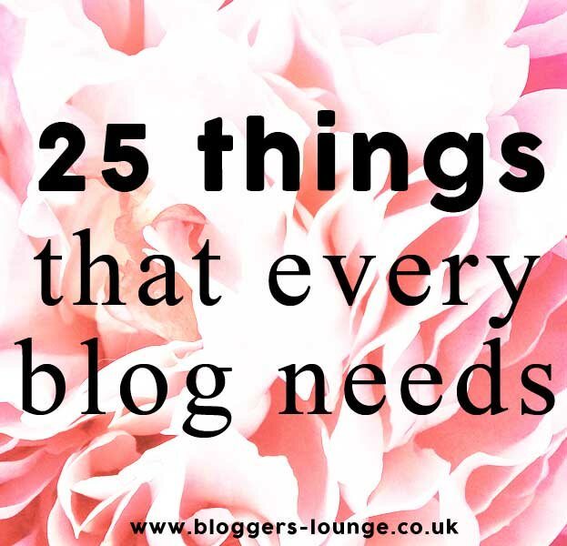 25 Things Every Blog Needs